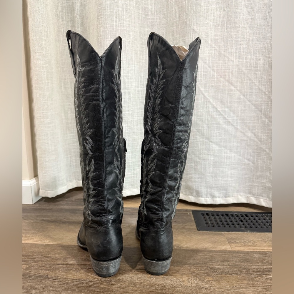 Old Gringo Black Heeled Cowboy Boots - Picture 3 of 5